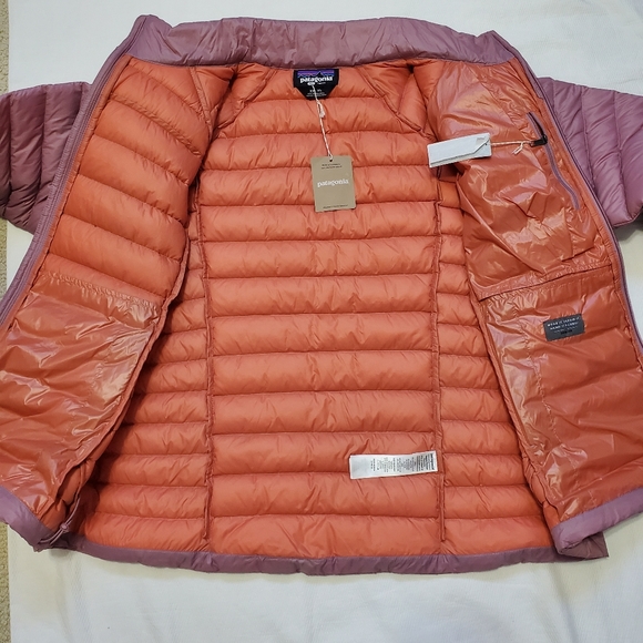 Patagonia Women's Down Sweater Puffer Jacket XXL Evening Mauve NEW - Picture 8 of 11